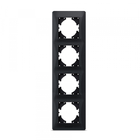 Рамка чорний графіт на 4 місця вертикальна VIDEX BINERA