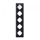 Рамка чорний графіт на 5 місць вертикальна VIDEX BINERA