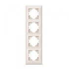 Рамка кремова 4 місця вертикальна VIDEX BINERA