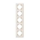 Рамка кремова 5 місць вертикальна VIDEX BINERA
