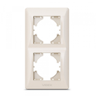 Рамка кремова на 2 місця вертикальна VIDEX BINERA