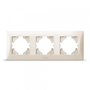 Рамка кремова на 3 місця горизонтальна VIDEX BINERA