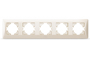 Рамка кремова на 5 місць горизонтальна VIDEX BINERA