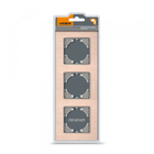 Рамка мідний алюміній на 3 місця горизонтальна VIDEX BINERA