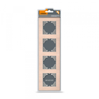 Рамка мідний алюміній на 4 місця горизонтальна VIDEX BINERA