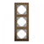 Рамка шоколадний алюміній на 3 місця вертикальна VIDEX BINERA