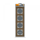 Рамка шоколадний алюміній на 4 місця горизонтальна VIDEX BINERA