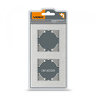 Рамка срібний алюміній на 2 місця горизонтальна VIDEX BINERA