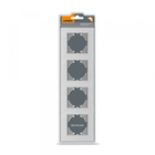 Рамка срібний алюміній на 4 місця горизонтальна VIDEX BINERA