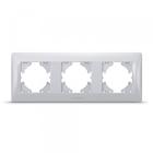 Рамка срібний шовк на 3 місця горизонтальна VIDEX BINERA