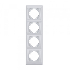 Рамка срібний шовк на 4 місць вертикальна VIDEX BINERA