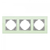 Рамка зелене скло на 3 місця горизонтальна VIDEX BINERA