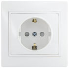 Розетка 2Р+PE  зі шторками  PBшсб16-З-Fl-W (біла)