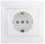 Розетка 2Р+PE  зі шторками  PBшсб16-З-Fl-W (біла)