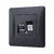 Розетка CAT6 одинарна комп'ютерна чорний графіт VIDEX BINERA