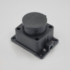 Розетка каучукова з захисною кришкою 401 2Р+РЕ IP44 LEE
