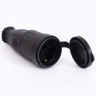 Розетка каучукова з захисною кришкою переносна 406 2Р+РЕ IP44 LEE