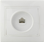 Розетка комп’ютерна РВcomсб-1-Fl-W (біла)