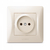 Розетка одинарна кремова VIDEX BINERA