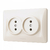Розетка подвійна кремова VIDEX BINERA