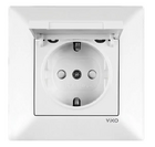 Розетка прих. з з/к та кришкою білий Meridian Vi-Ko (шт.)