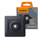 Розетка SAT одинарна супутникова чорний графіт VIDEX BINERA