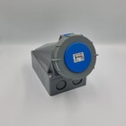 Розетка стаціонарна зовнішня 1332 63А 220В 2Р+Е IP67 Argent TAKEL