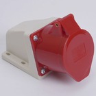 Розетка стаціонарна зовнішня 7145 125А 380В 3Р+N+Е IP67 LEE