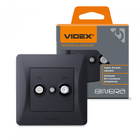 Розетка TV+SAT кінцева чорний графіт VIDEX BINERA