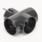 Розгалужувач потрійний без з/к 305 16A, чорний TAKEL