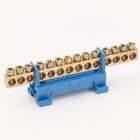 Шина нульова для кріплення на DIN-рейку 14 отв.