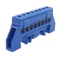 Шина універсальна  ізольована «N» на DIN-рейку 2ШЛУ6х9-8 синій TNSy