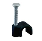 Скоба (кліпса) кабельна кругла R-4 чорна (100шт) TAKEL