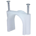 Скоба (кліпса) кабельна кругла R-40 біла (100шт) TAKEL