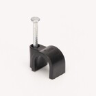 Скоба (кліпса) кабельна кругла R-8 чорна (100шт) TAKEL