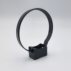 Стяжка (хомут) з площадкою під дюбель 7.5х165 чорна (50шт) TAKEL