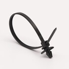 Стяжка кабельна (хомут) з монтажною головкою 5х130 (4,8х130мм) чорна (100шт) TAKEL