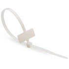 Стяжка кабельна (хомут) з площадкою для маркування 3х200 (2,5х200мм) білий(100шт)