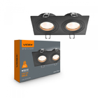 Світильник VIDEX під лампу 2xGU10 врізний Чорний (VL-SPF23S-B)