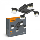 Світильник VIDEX під лампу 4xGX53 накладний Чорний (VL-SPF31-4B)