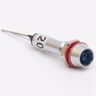 Світлодіодний індикатор металевий AD22C-6 220v AС, блакитний