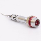 Світлодіодний індикатор металевий AD22C-6 24v AС/DС, червоний