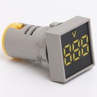 Світлодіодний вольтметр ED22-FVD АC 60-500В, квадрат, жовтий LEE