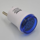 Світлодіодний вольтметр в розетку AD22-RDSM АC 60-500В, блакитний TAKEL