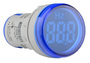 Світлосигнальна арматура з індикатором частоти серії U-ADM-Hz ᴓ22мм, кругла, синя