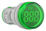 Світлосигнальна арматура з індикатором частоти серії U-ADM-Hz ᴓ22мм, кругла, зелена