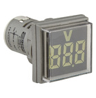 Світлосигнальна арматура з індикатором напруги (АС) серії U-ADM-V ᴓ22мм, квадратна, біла 