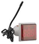 Світлосигнальна арматура з індикатором температури серії U-ADM-T ᴓ22мм, квадратна, червона