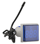 Світлосигнальна арматура з індикатором температури серії U-ADM-T ᴓ22мм, квадратна, синя 