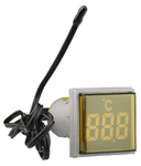 Світлосигнальна арматура з індикатором температури серії U-ADM-T ᴓ22мм, квадратна, жовта